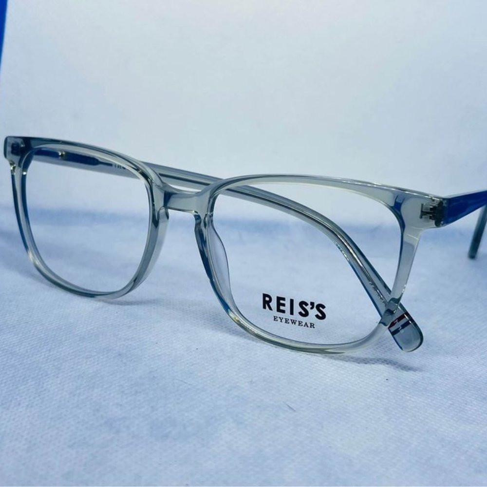 Reis's Eyeglasses Clear prescription ready 54-18-145 Dark Gray Clear